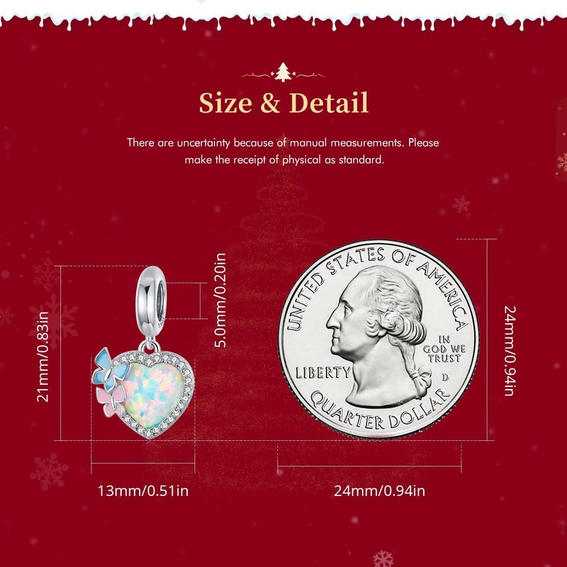 VOROCO Store 925 Sterling Silver Love Heart Charm for Charm Bracelet, Christmas Mother's Day Birthday Perfect Jewelry Gifts for Mom Grandma Daughter Friend Sister - Image 2